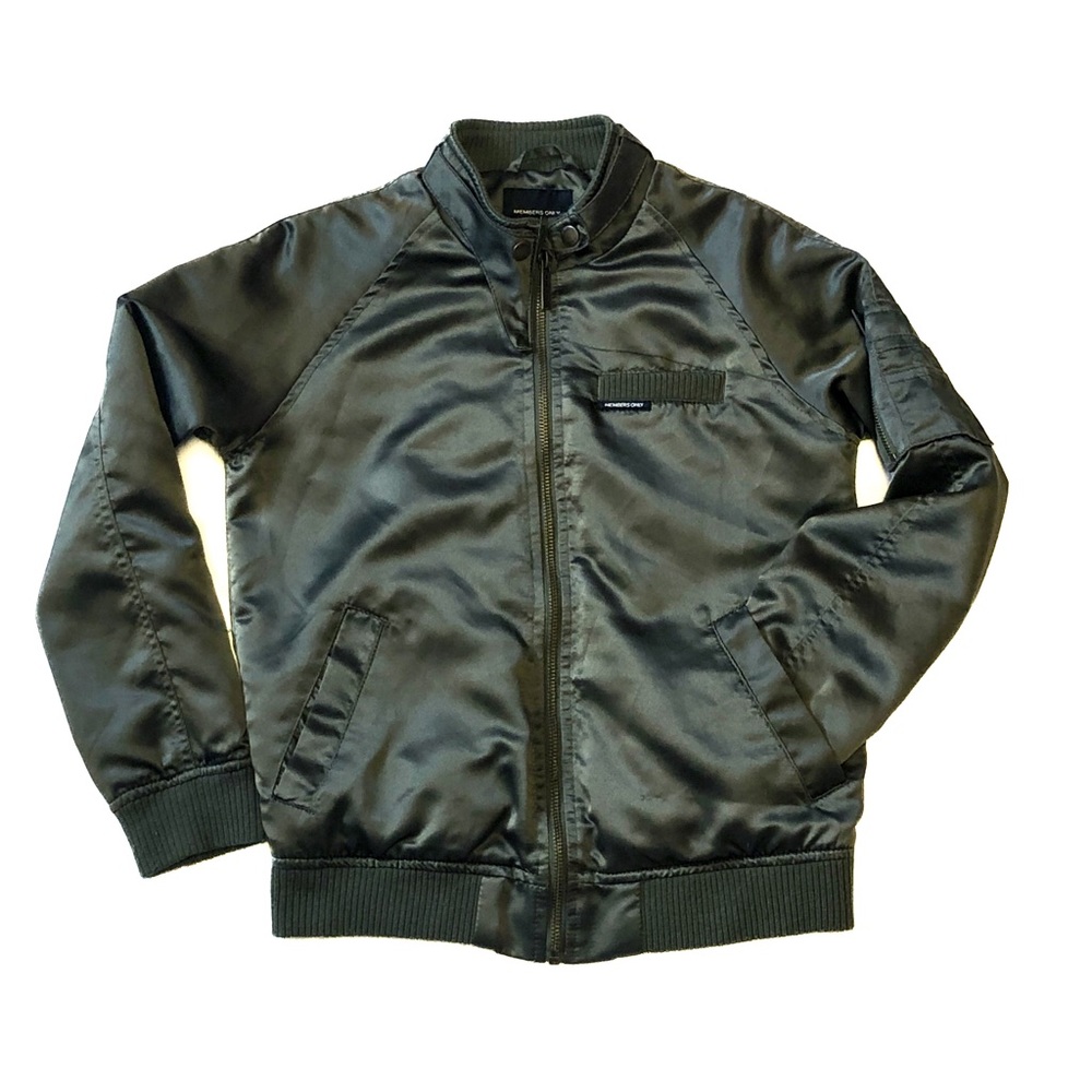 Members Only 10/12 Olive Green Bomber Jacket